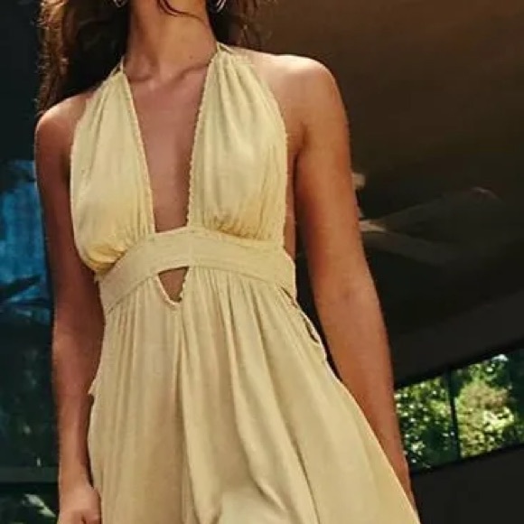 NWT Free People Look Into the Sun Maxi Dress in Lemongrass, Sz. S - Picture 8 of 11